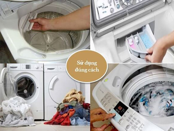 sử dụng máy giặt đúng cách